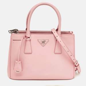 Prada Pink Saffiano Leather Medium Galleria Tote