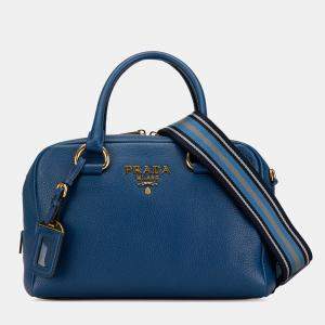 Prada Mini Vitello Phenix Bauletto Satchel Bag