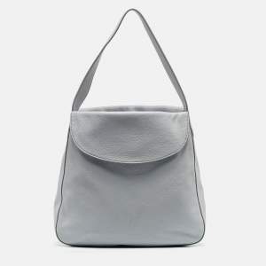 Prada Light Blue Leather Open Hobo