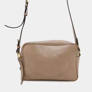 Prada Beige Leather Logo Shoulder Bag 