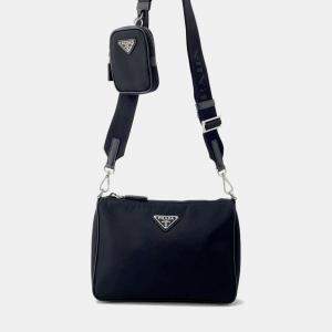 Prada Black Nylon Re-Nylon Shoulder Bag