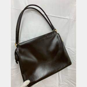 Pre Owned Prada Black Vintage Leather One Shoulder Bag