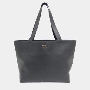 Prada Black Leather Tote Bag