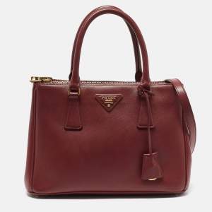 Prada Red Saffiano Leather Medium Galleria Tote