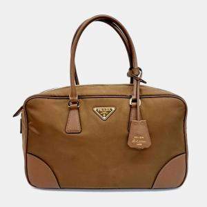 Prada Brown Fabric Re-Edition 1978 Re-Nylon Tote Bag Large