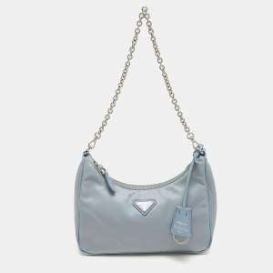 Prada Light Blue Nylon Re-Edition 2005 Shoulder Bag