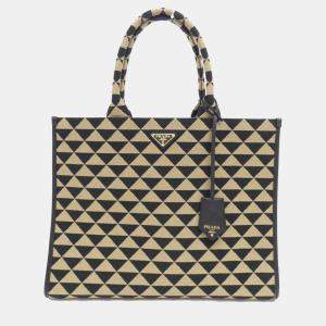 Prada Nero Jacquard Symbole Handbag