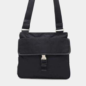 Prada Black Nylon Messenger Bag