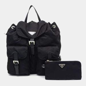 Prada Black Nylon Prada Black Re-Nylon Two Pocket Backpack