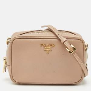 Prada Old Rose Saffiano Leather Mini Camera Crossbody Bag