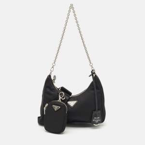 Prada Black Nylon Re-Edition 2005 Shoulder Bag