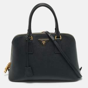 Prada Black Saffiano Leather Medium Promenade Satchel