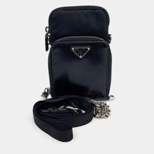 Prada Black Nylon Phone Holder Crossbody Bag
