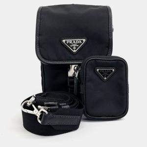 Prada Black Nylon Re-Nylon Tessuto Crossbody Bag