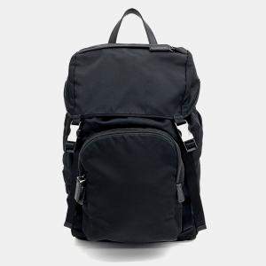 Prada Black Nylon fabric backpack