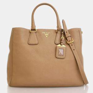Prada Large Calfskin Vitello Daino Tote