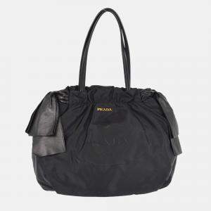 Prada Black Nylon Tote Bag