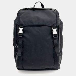 Pre Owned Prada Black Nylon fabric backpack