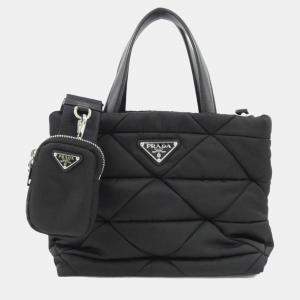Pre Owned Prada Padded Re-Nylon Black Nylon Handbag