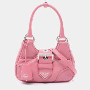 Pre Owned Prada Moon Pink Leather Handbag