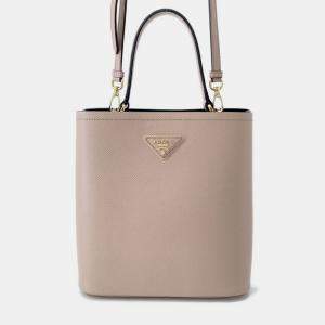 Pre Owned Prada Panier 2Wayhandbag Pink/Black Leather