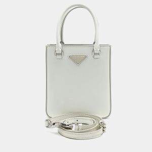 Pre Owned Prada Small Brushed Tote Bag