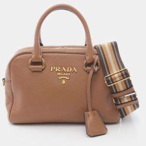 Pre Owned Prada Handbag Leather Brown