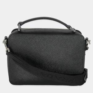 Pre Owned Prada Black Saffiano Medium Brique Crossbody Bag
