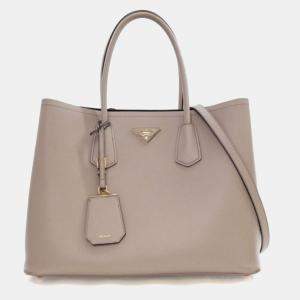 Pre Owned Prada Saffiano Double Cuir Tote
