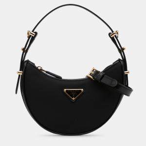 Pre Owned Prada Black Mini Re-Nylon Arque Bag