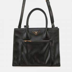 Pre Owned Prada 2Way Handbag Black Leather