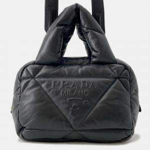 Pre Owned Prada Quilted 2Waybag Black Leather