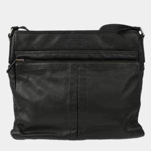 Pre Owned Prada Black Leather Shoulder Bag