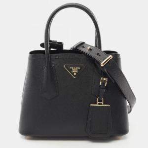 Pre Owned Prada Saffiano Cuir Handbag Saffiano Leather Black