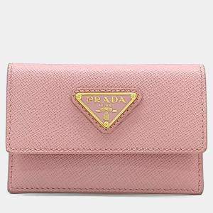 Pre Owned Prada Pink Leather card wallet
