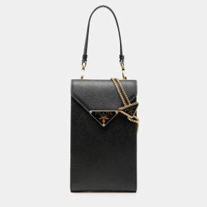 مملوكة مسبقًا Prada Black Mini Saffiano Lux Top Handle Bag