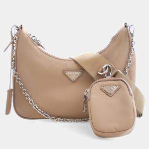 مملوكة مسبقًا Prada Beige Re-Nylon Re-Edition 2005