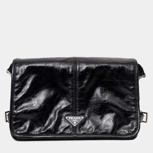 مملوكة مسبقًا Prada Black Small Nappa Leather Duffle Bag