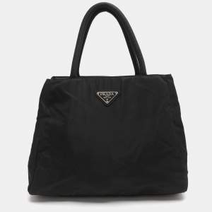 Pre Owned Prada Black Nylon Tote
