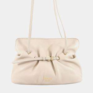 Pre Owned Prada Dada Shoulder Bag Ivory Nappa Leather Size Small