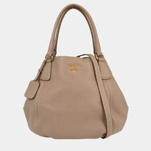 Pre Owned Prada Leather Top Handle Bag