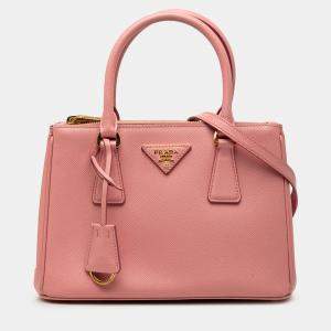 مملوكة مسبقًا Prada Pink Mini Saffiano Lux Galleria Double Zip