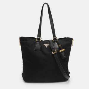 مملوكة مسبقًا Prada Black Leather and Nylon Tote