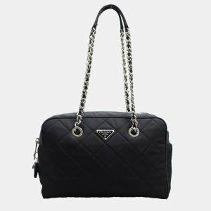 Pre Owned Prada Tessuto Impunto Shoulder Bag