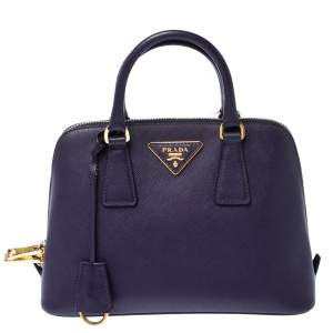 Prada Purple Saffiano Lux Leather Small Promenade Crossbody Bag