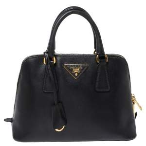 Pre Owned Prada Black Saffiano Lux Leather Small Promenade Crossbody Bag