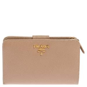 Prada Saffiano Lux Leather Wallet French Flap Wallet