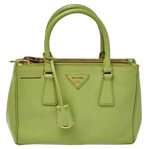 مملوكة مسبقًا Prada Prato Saffiano Lux Leather Small Double Zip Tote