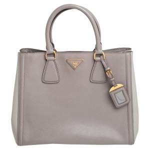 مملوكة مسبقًا Prada Beige/Grey Saffiano Lux Leather Gardener Tote