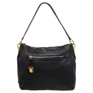Pre Owned Prada Black Leather Chain Tote